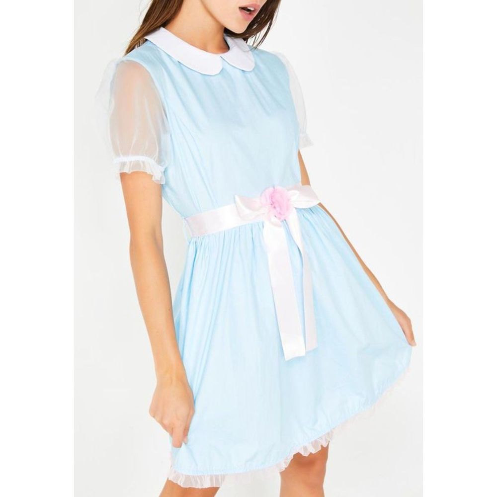 NWT Dolls Kill Shining Twins Come Play With Us Dress Halloween Costume sz M